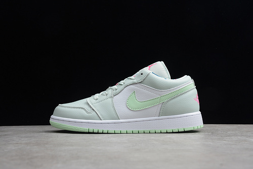 [69-67-76]-[554723-051]-[AIR JORDAN 1 LOW GS BARELY GRAY/FROSTED SPRUCE]-[WOMAN:36-40]